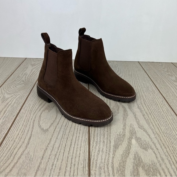 Steve Madden Women's Leopold Suede Chelsea Booties 6M Brown $99 - Picture 1 of 9